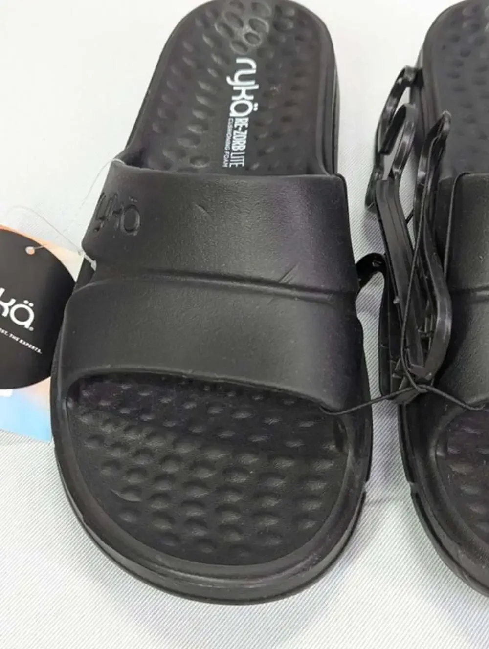 Ryka Women's Restoreslide Recovery Slide in Black Size 7 M (MSRP $50)
